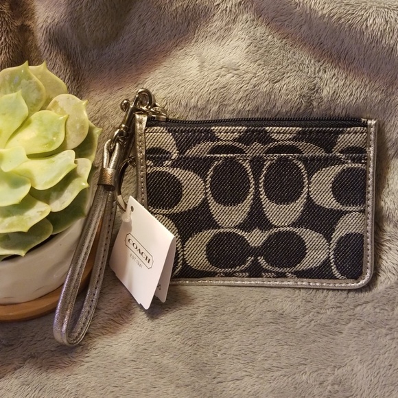 Coach Handbags - COACH Signature Denim ID Skinny